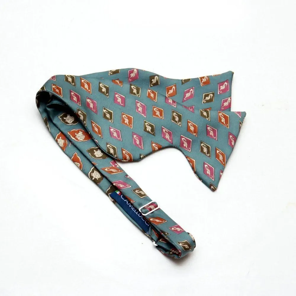 New Men's Self-tied Bow Tie 100%Silk Big Butterfly Gift‎ Box Nautica Motive S658